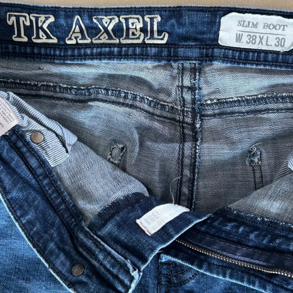 TK Axel‎ Jeans Mens 38x30 Blue Bondi Slim Bootcut Stretch Denim Casual Rugged